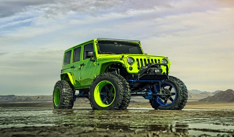 Green Jeep Wrangler — Lime Green
