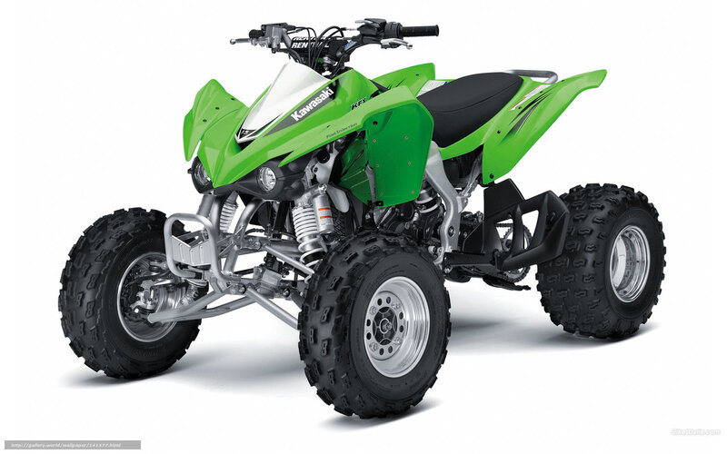 Green Kawasaki ATV — Neutral