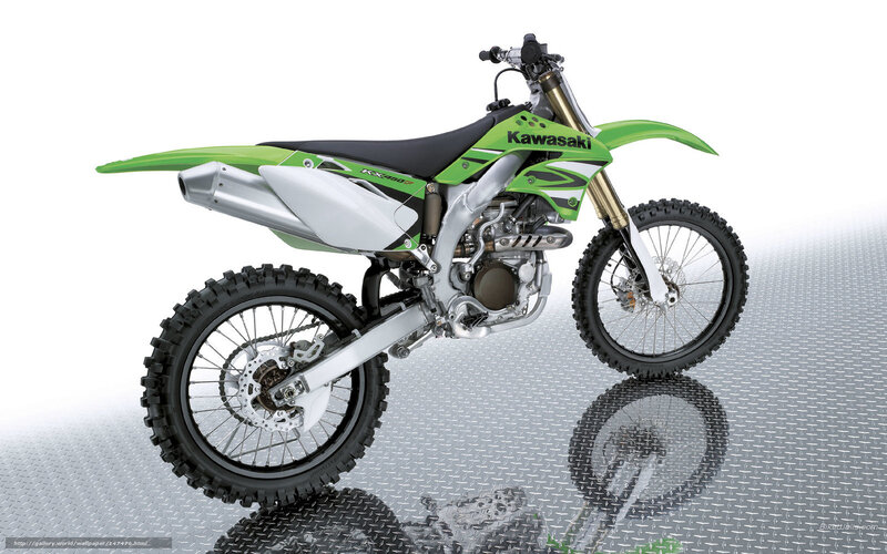 Green Kawasaki dirt bike