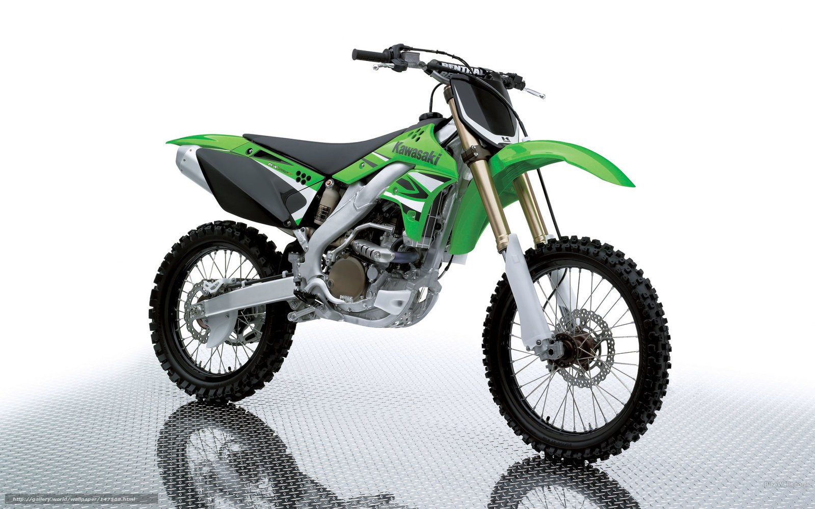 Green Kawasaki dirt bike