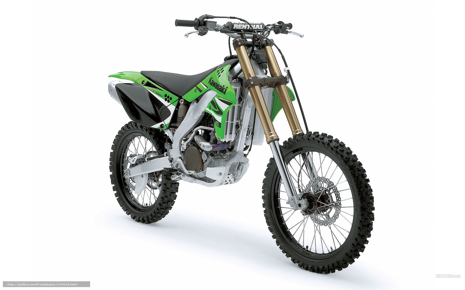 Green Kawasaki dirt bike