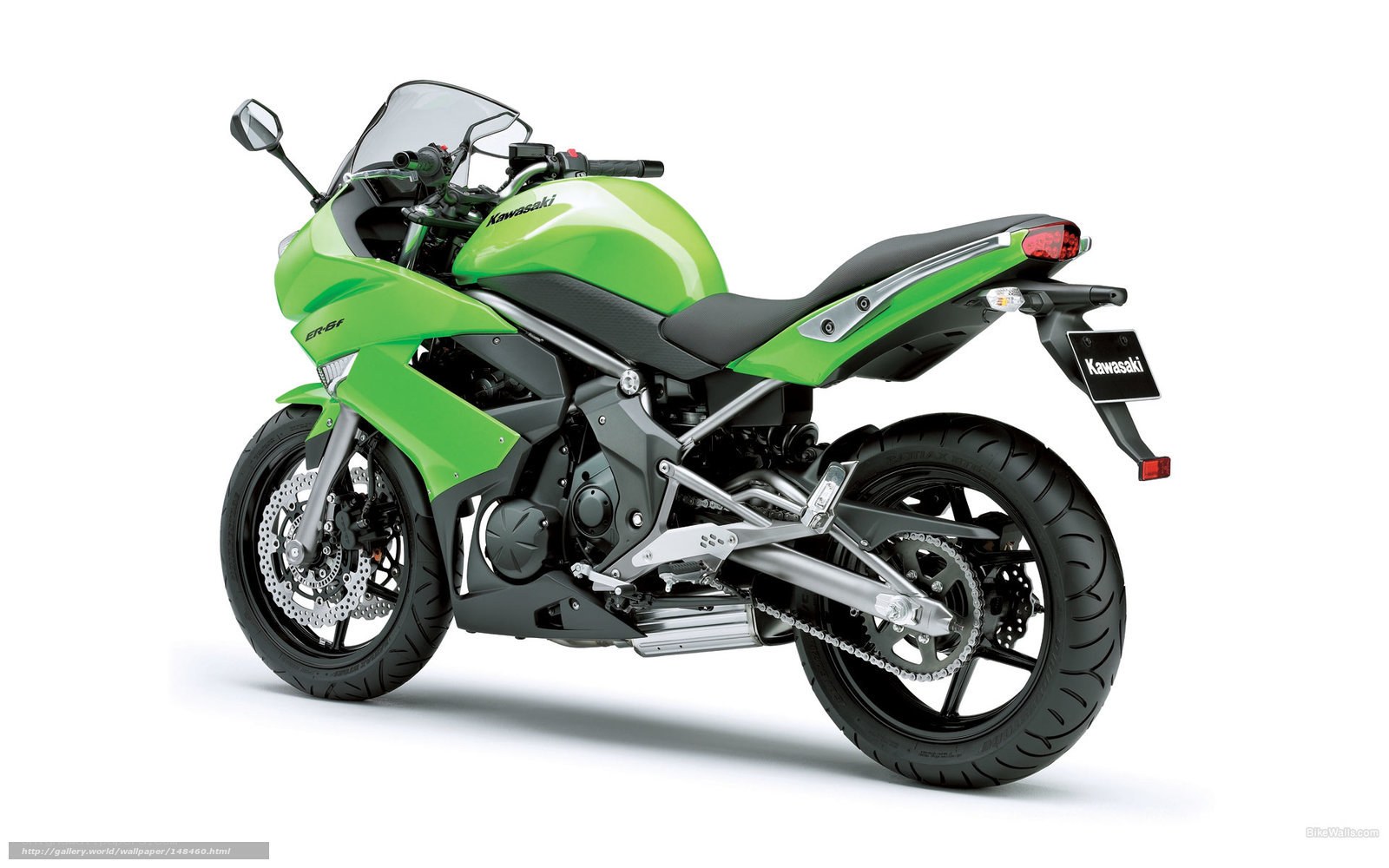 Green Kawasaki ER-6f motorcycle