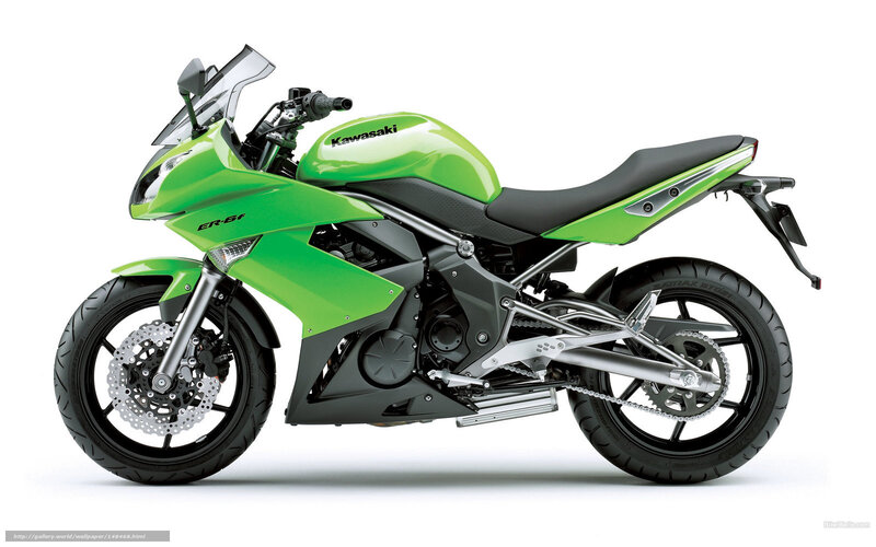 Green Kawasaki ER-6f motorcycle