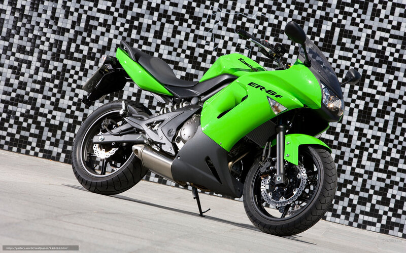 Green Kawasaki ER-6F motorcycle