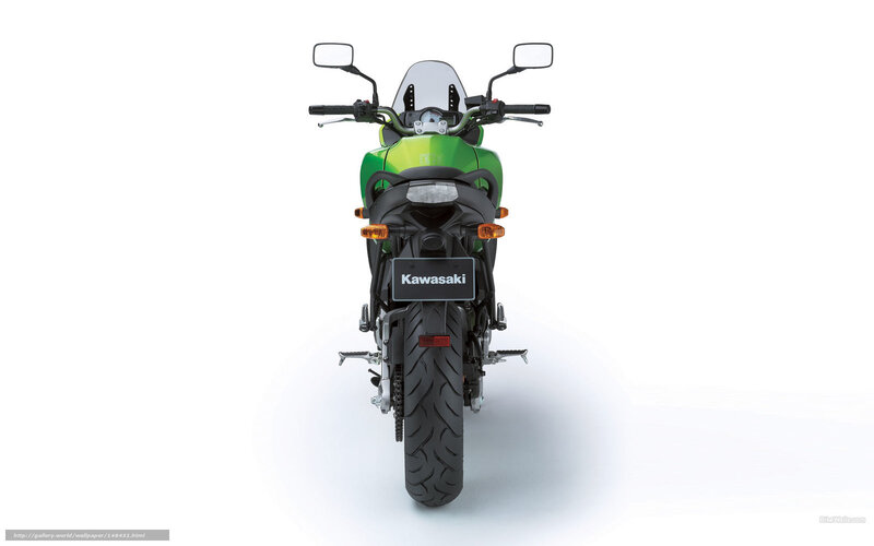 green kawasaki motorcycle