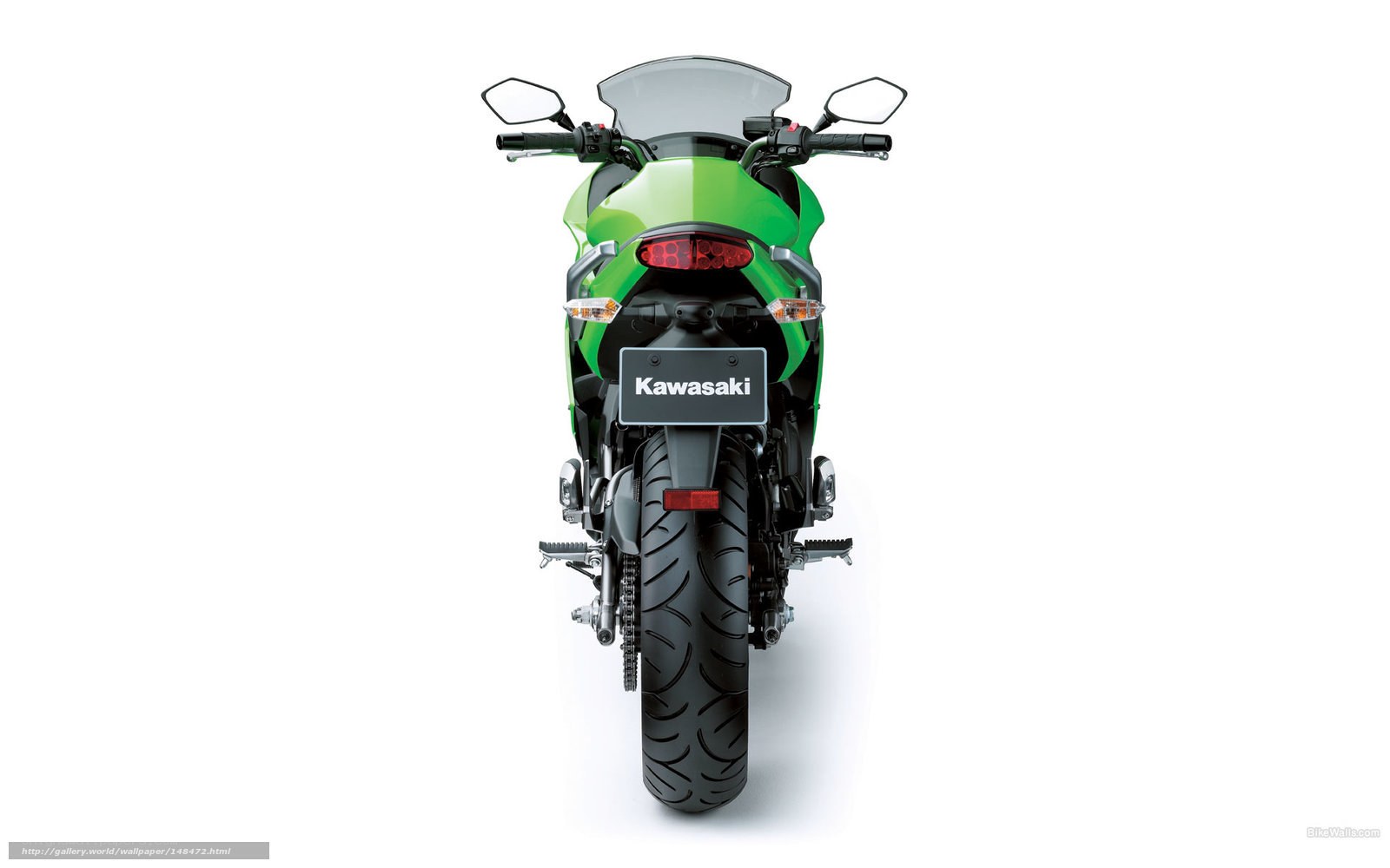 green kawasaki motorcycle