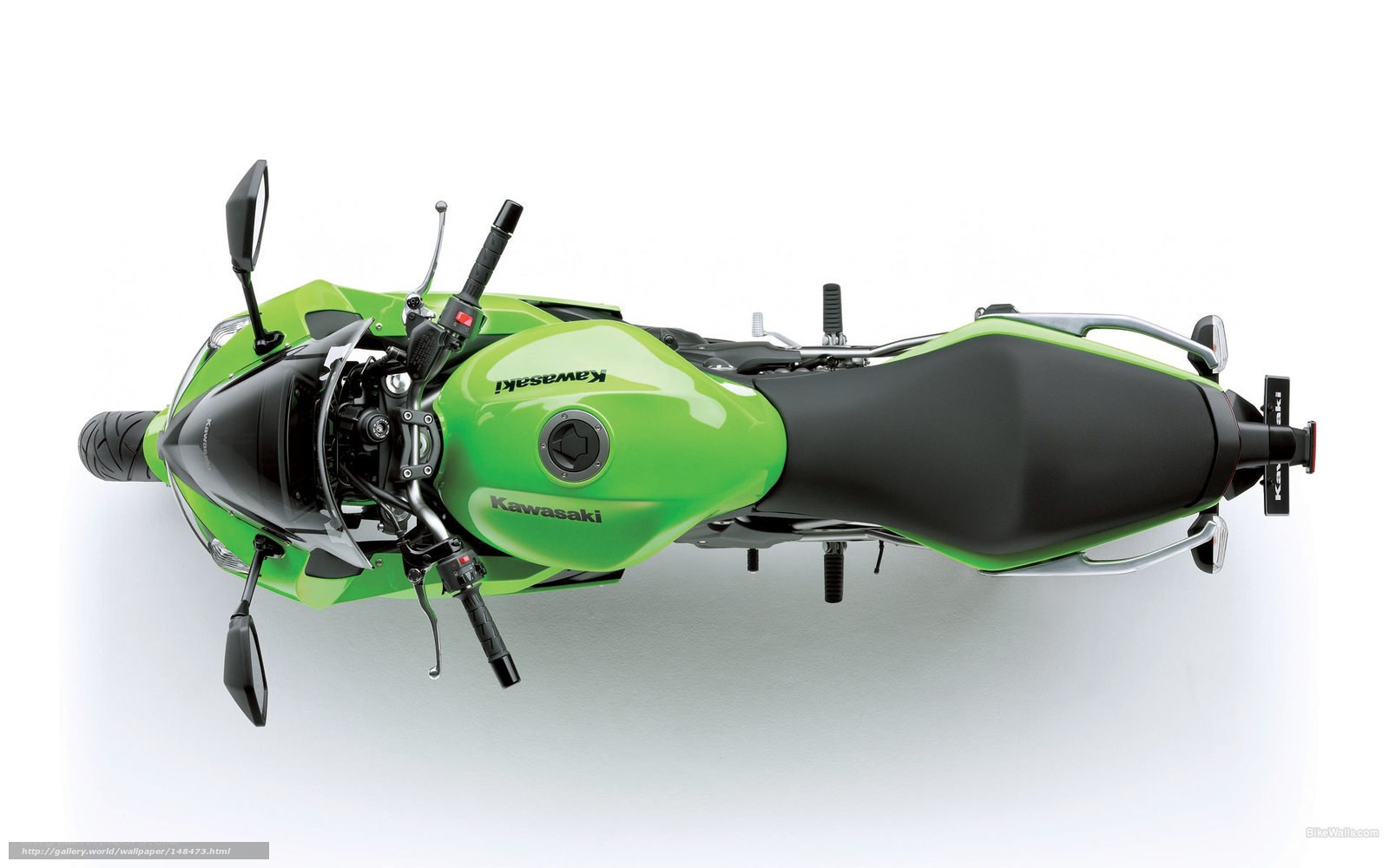 Green Kawasaki motorcycle