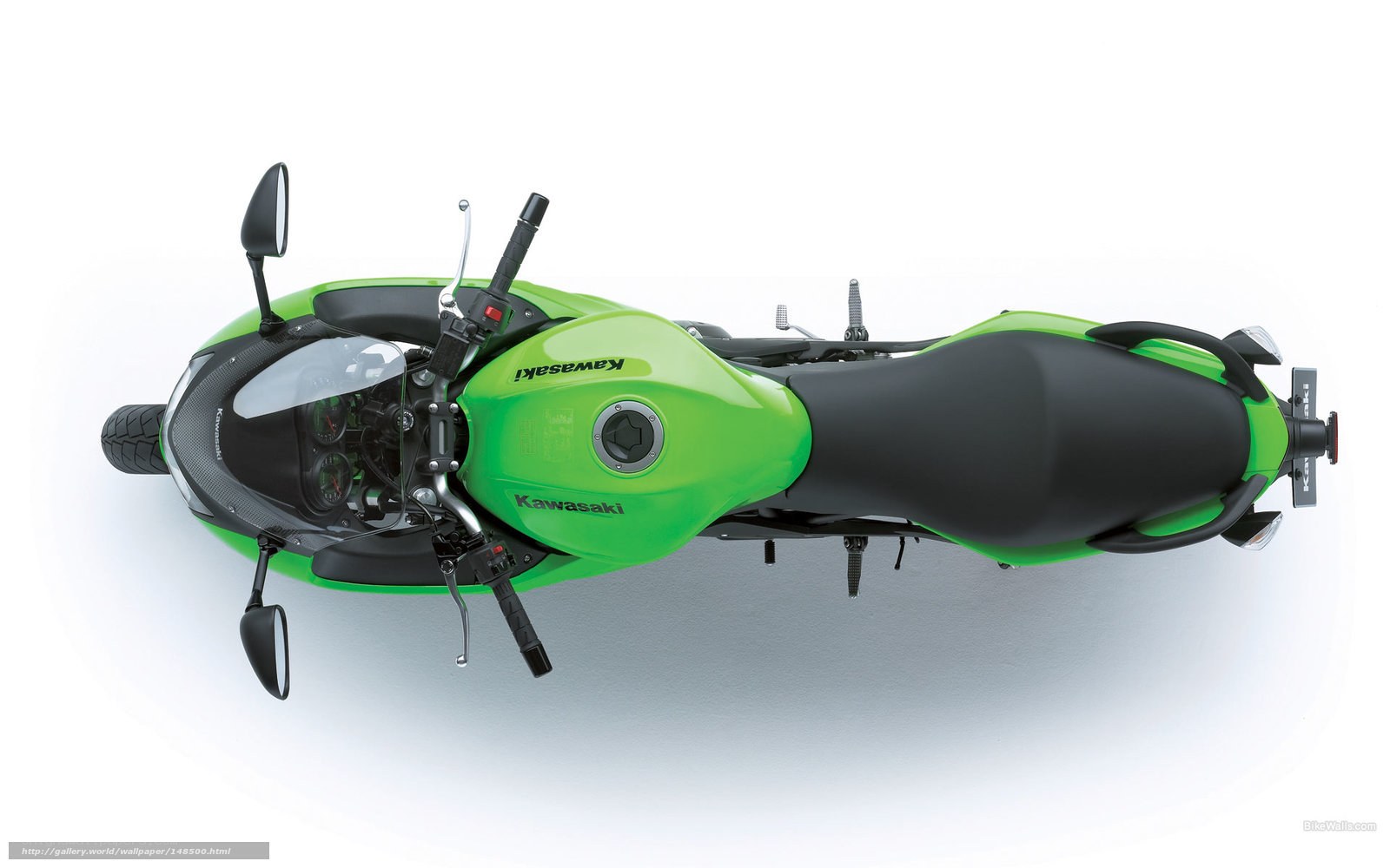 green kawasaki motorcycle