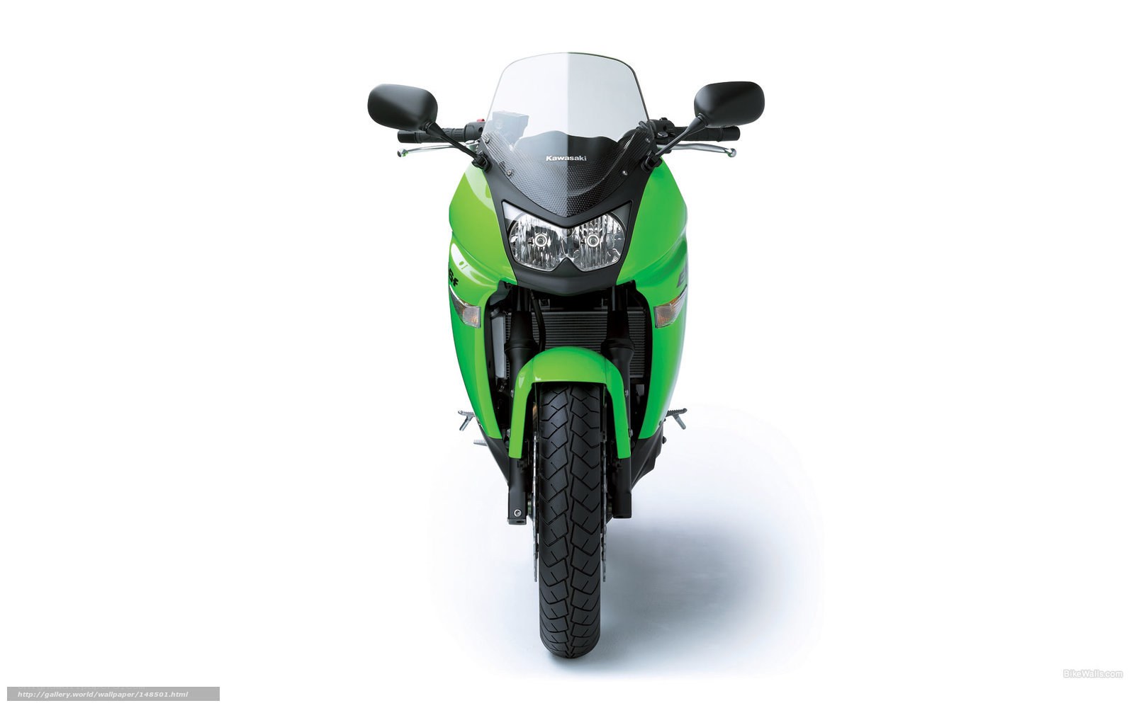 green kawasaki motorcycle