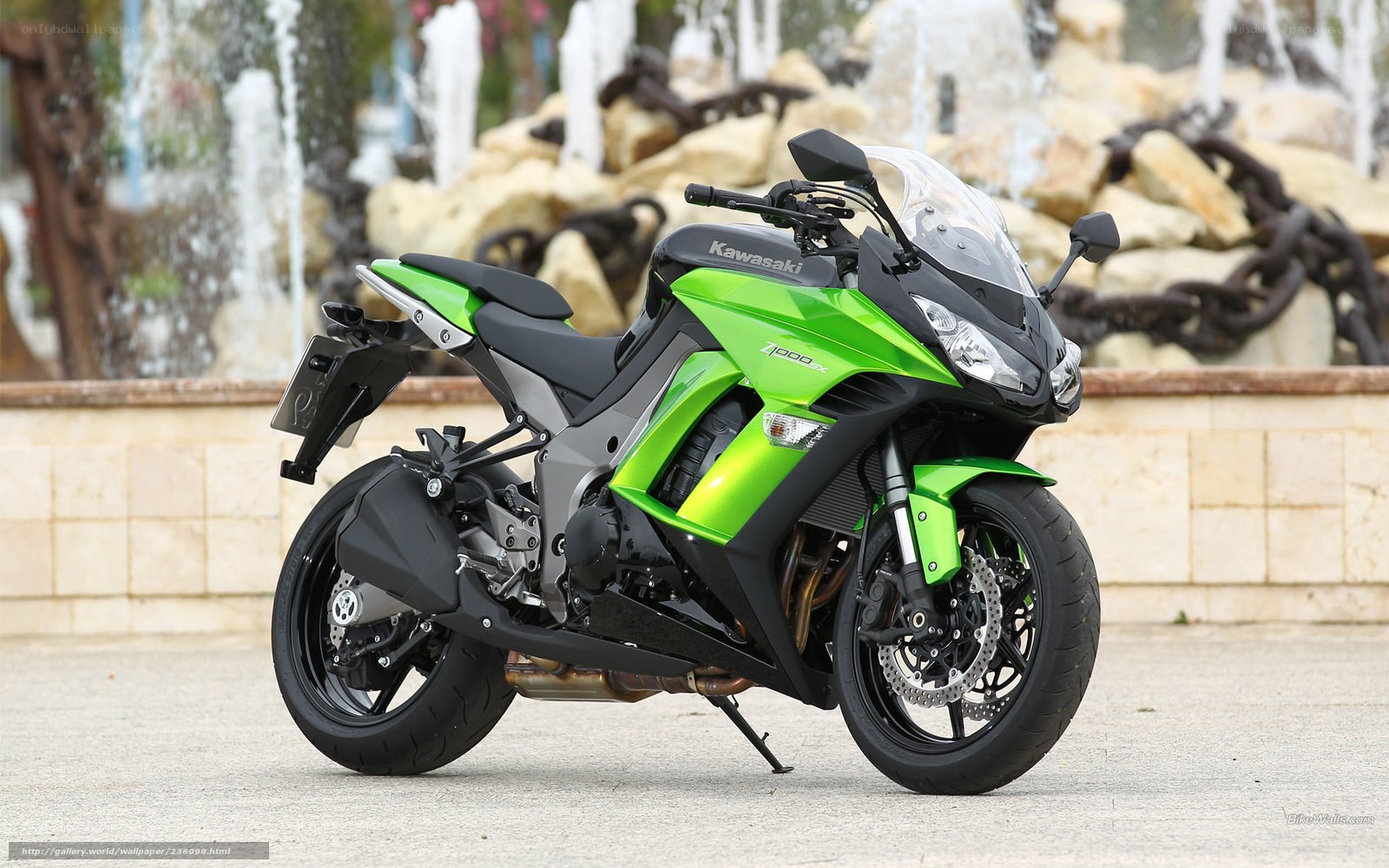 Green Kawasaki motorcycle