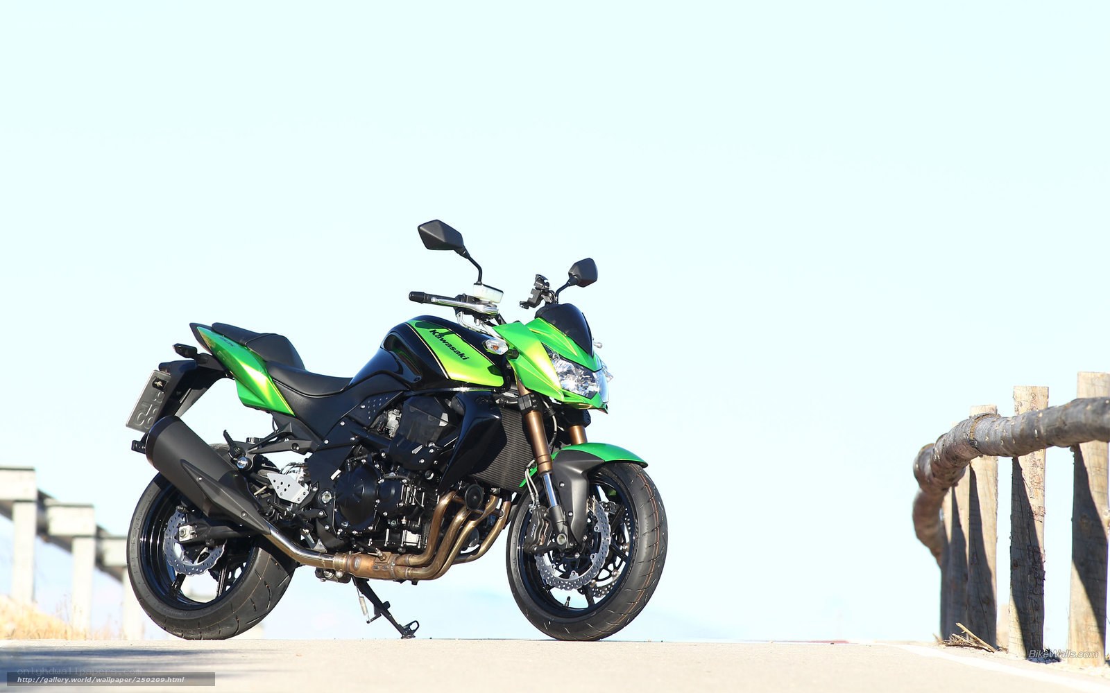 green kawasaki motorcycle