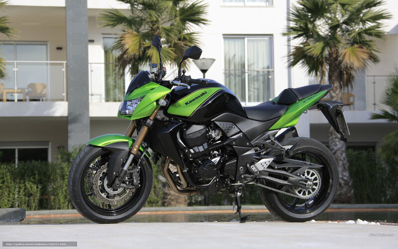 Green Kawasaki motorcycle
