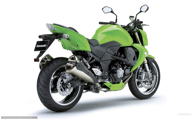 green kawasaki motorcycle