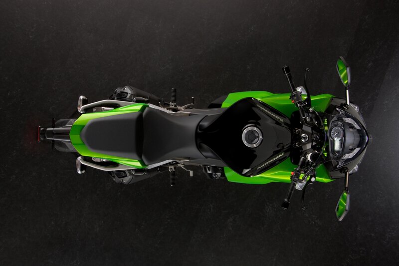 green kawasaki motorcycle