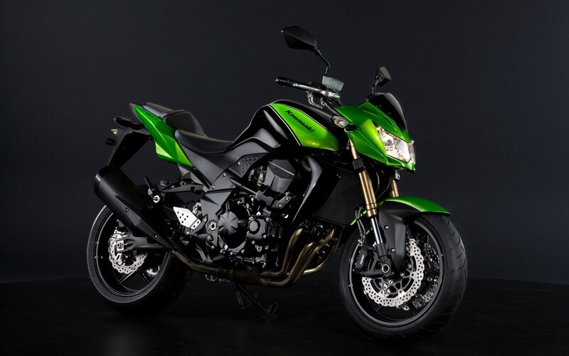 Green Kawasaki motorcycle