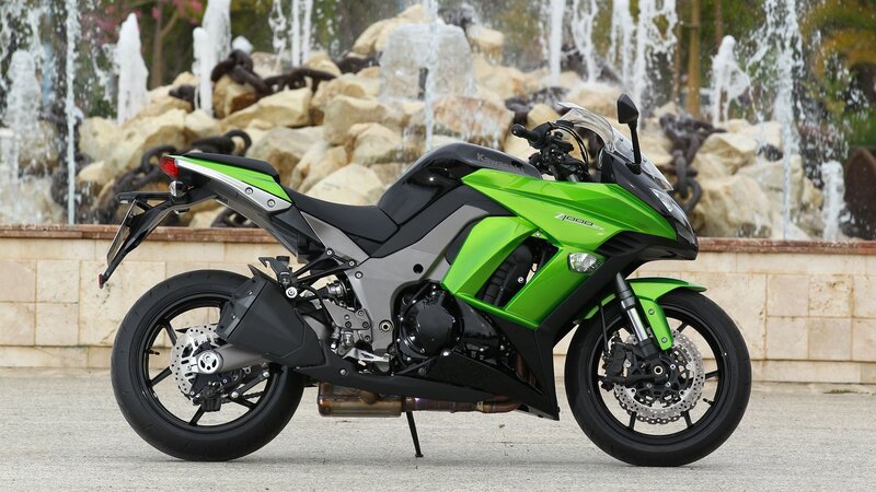 Green Kawasaki motorcycle