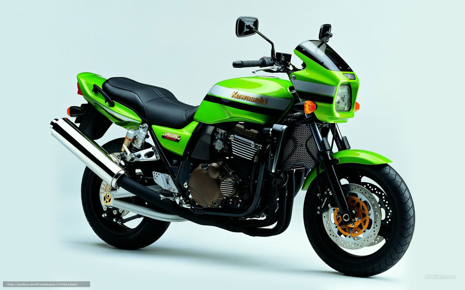 Green Kawasaki motorcycle