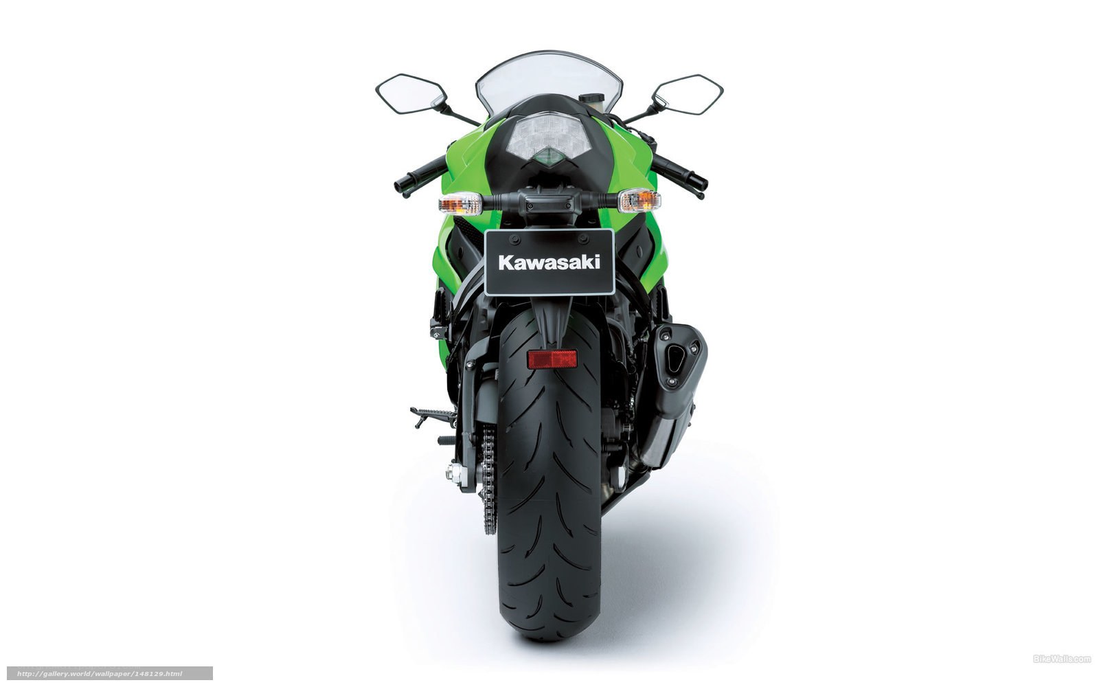 green kawasaki motorcycle