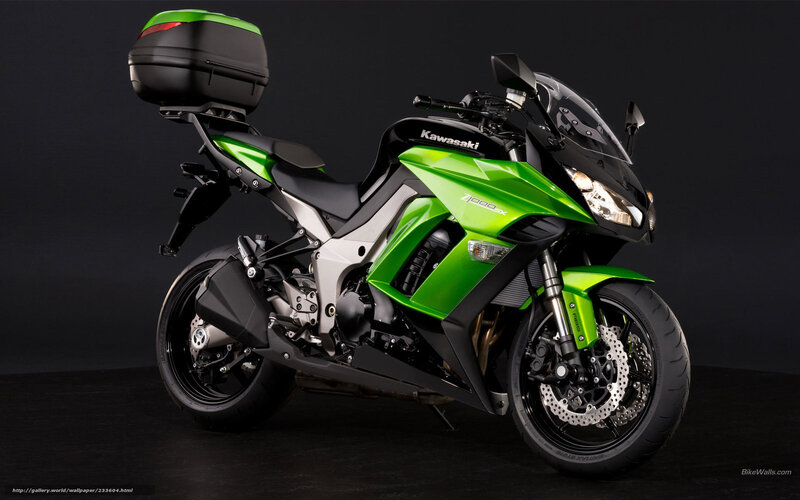 Green Kawasaki Motorcycle — Dramatic, Photograph, Seat, Windshield