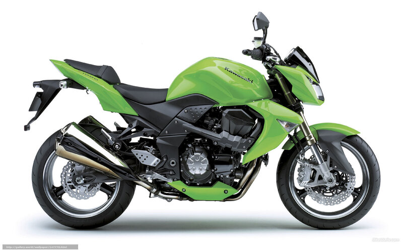 Green Kawasaki Motorcycle — Neutral, Photograph, Seat, Exhaust, Headlight