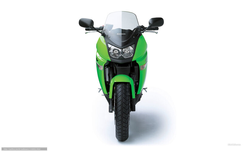 Green Kawasaki Motorcycle — Neutral, Photograph, Windshield, Headlight, Handlebars