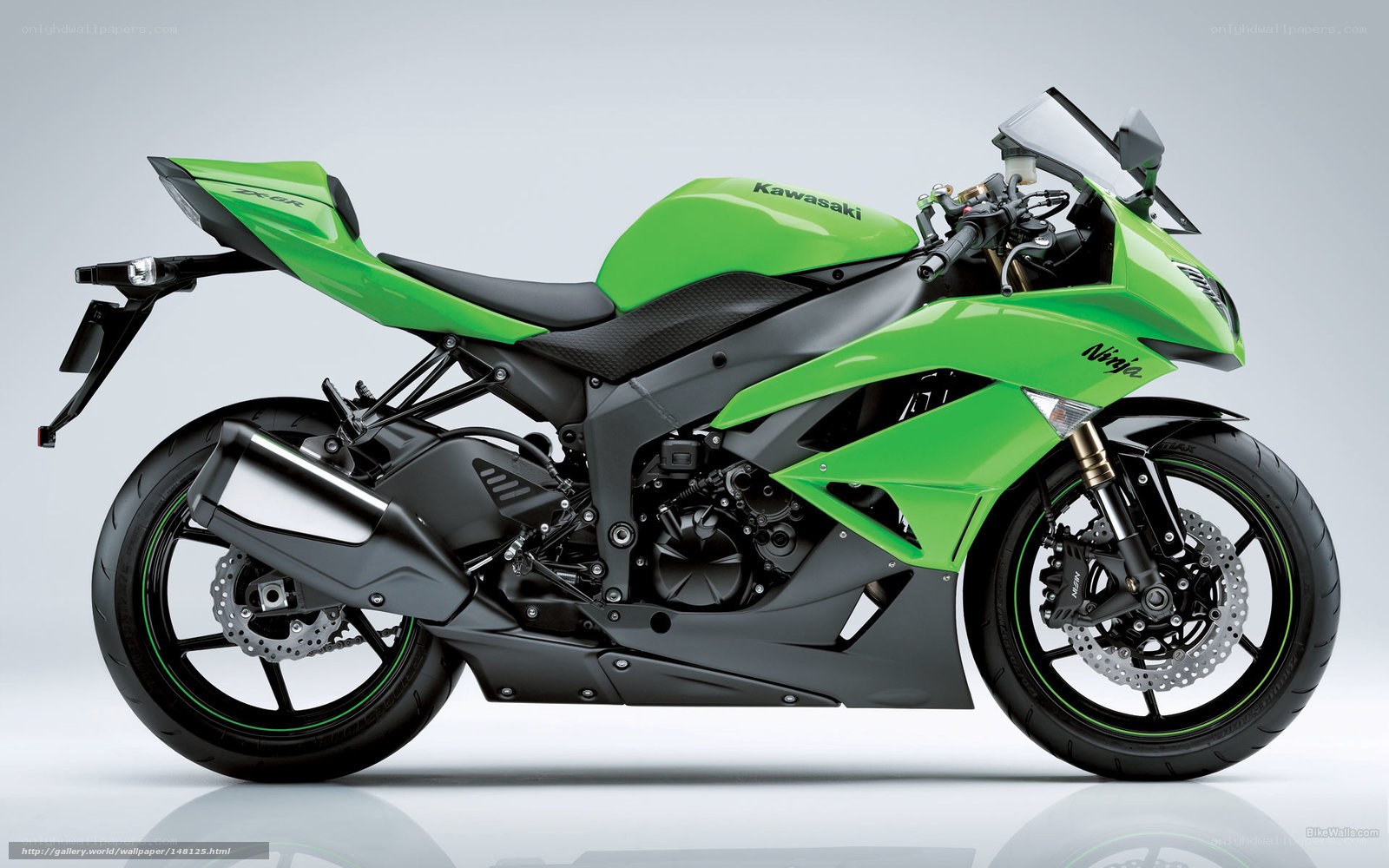 Green Kawasaki Ninja motorcycle