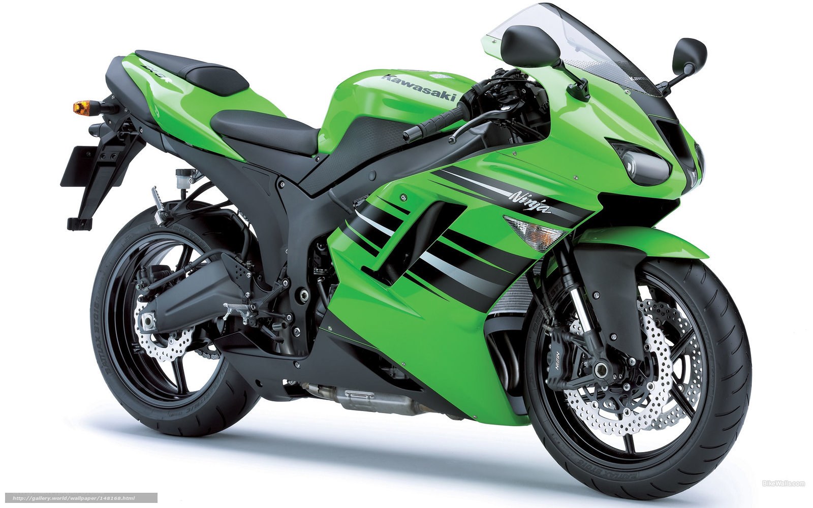 Green Kawasaki Ninja motorcycle