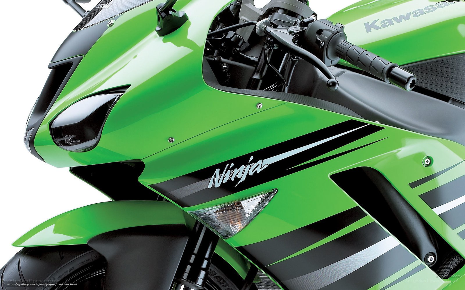 Green Kawasaki Ninja motorcycle