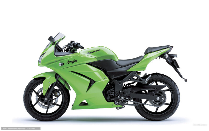 green kawasaki ninja motorcycle