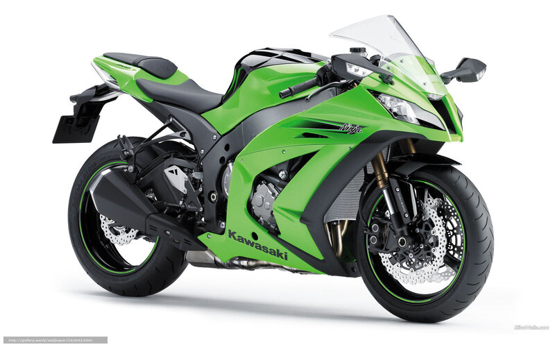 Green Kawasaki Ninja motorcycle