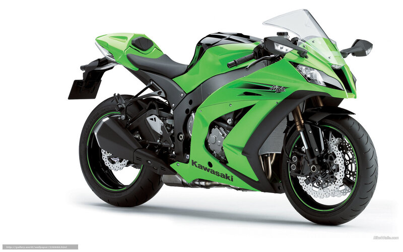 green kawasaki ninja motorcycle