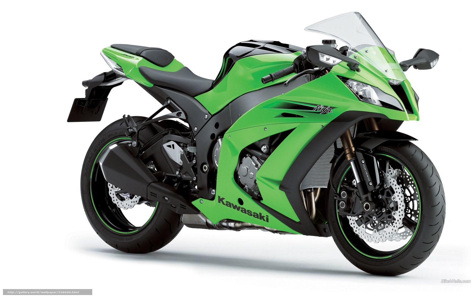 Green Kawasaki Ninja motorcycle