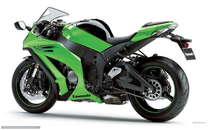 Green Kawasaki Ninja motorcycle