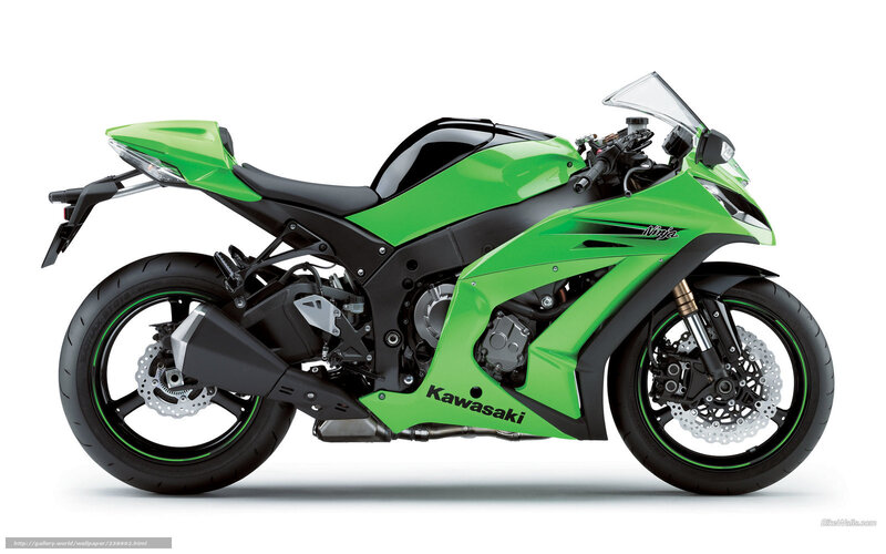 Green Kawasaki Ninja motorcycle