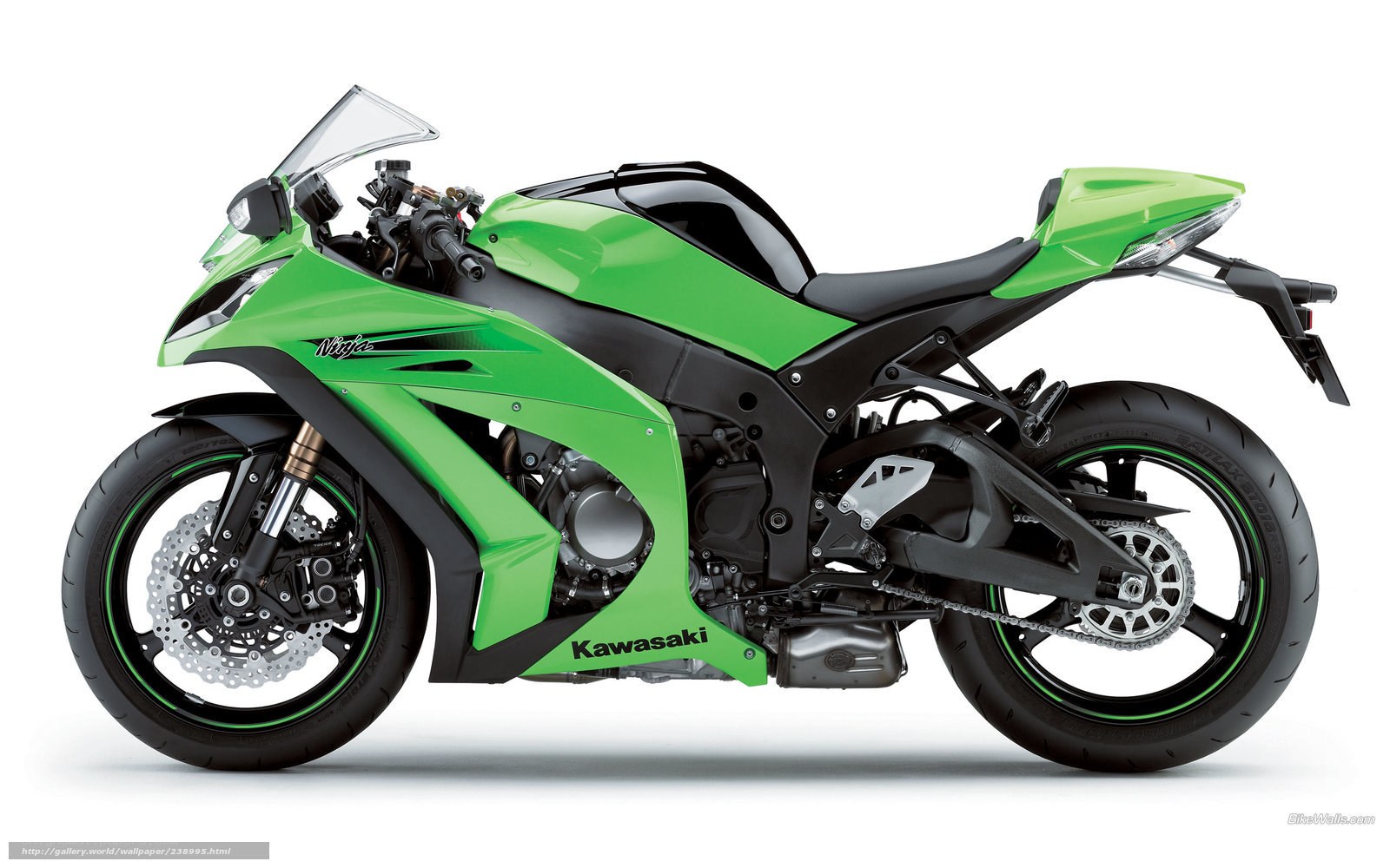 Green Kawasaki Ninja motorcycle