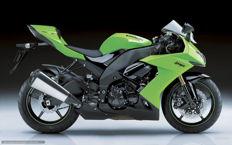 Green Kawasaki Ninja motorcycle