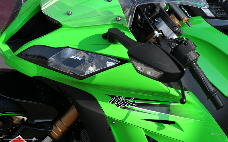 Green Kawasaki Ninja motorcycle