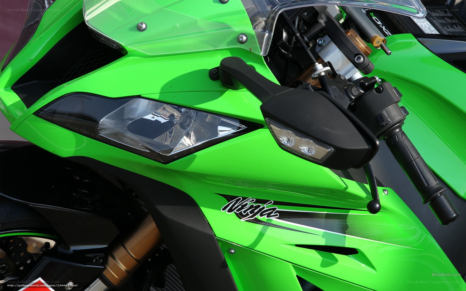 Green Kawasaki Ninja motorcycle