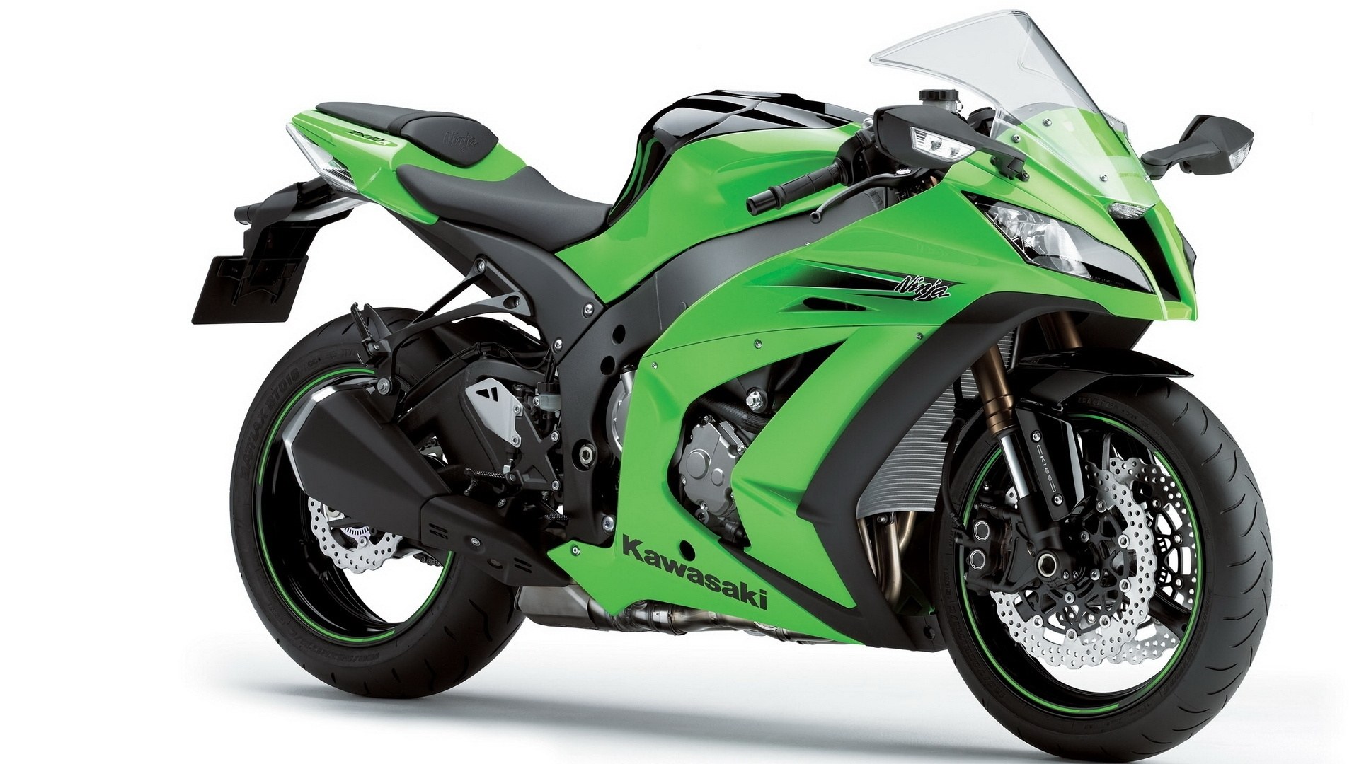Green Kawasaki Ninja motorcycle