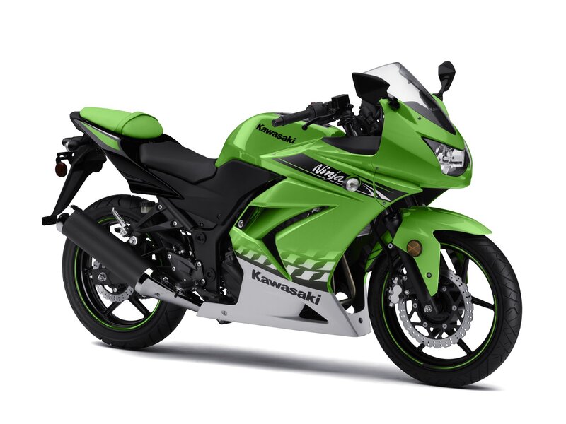 Green Kawasaki Ninja motorcycle