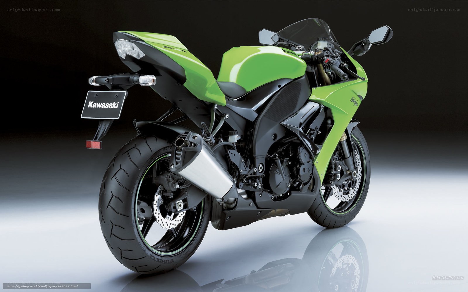 Green Kawasaki Ninja motorcycle