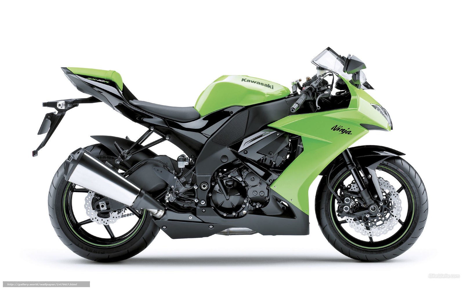 green kawasaki ninja motorcycle