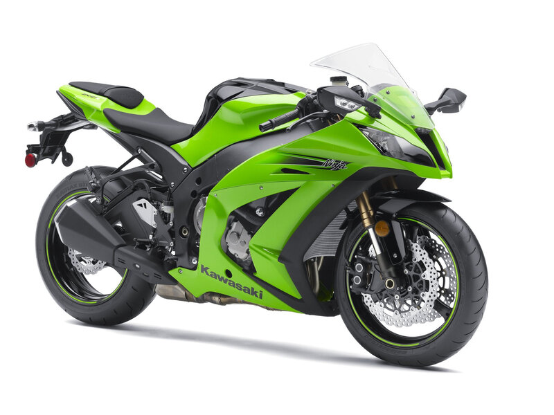Green Kawasaki Ninja sportbike