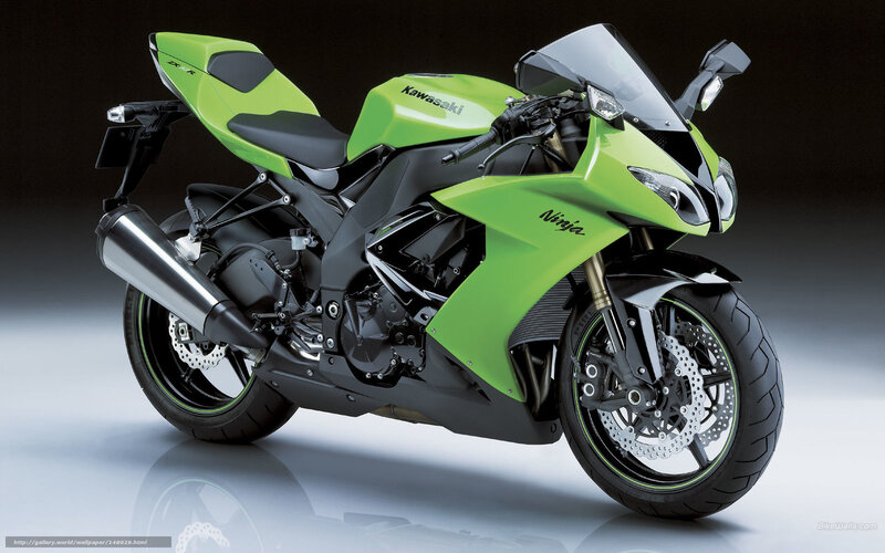Green Kawasaki Ninja sportbike
