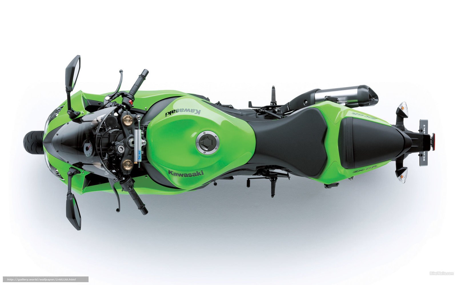 green kawasaki sport motorcycle