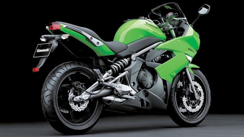 Green Kawasaki sport motorcycle