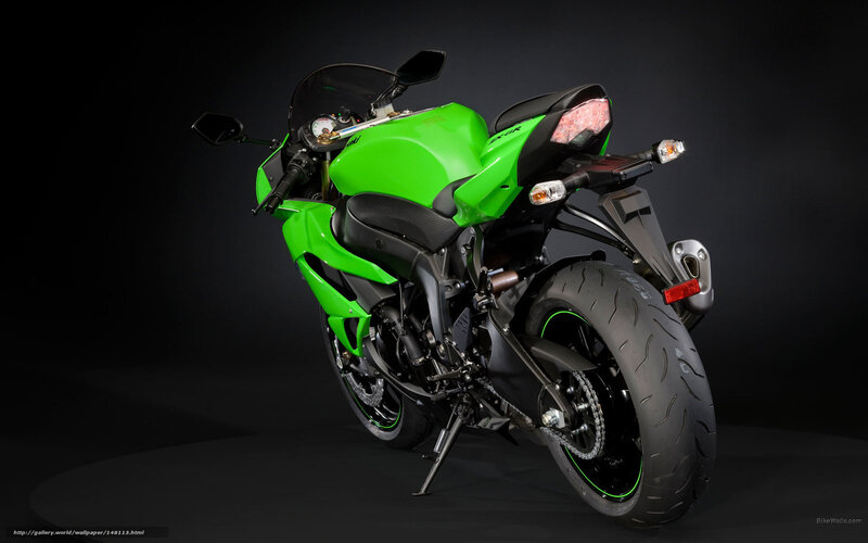 green kawasaki sport motorcycle