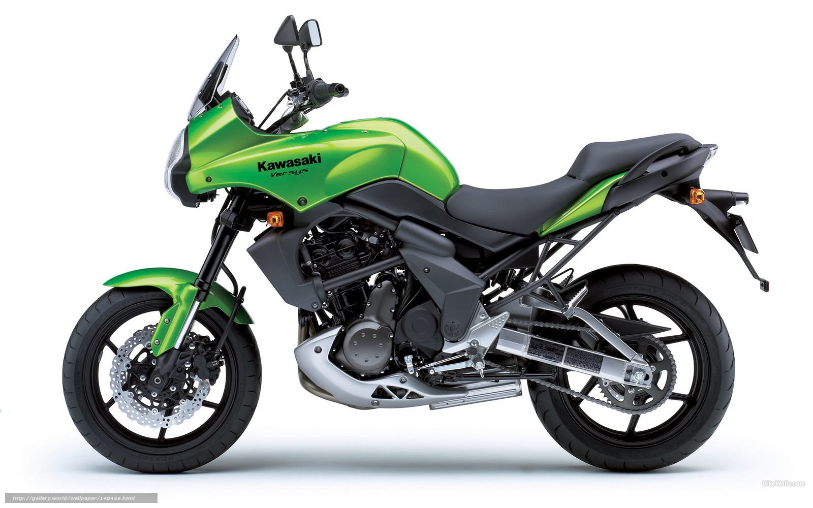 Green Kawasaki Versys motorcycle