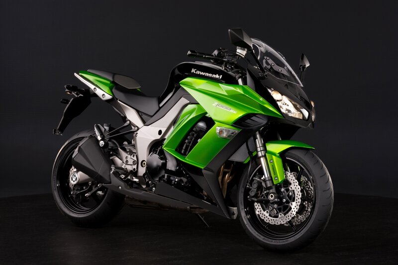 Green Kawasaki Z1000SX motorcycle