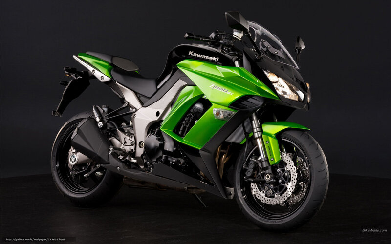 Green Kawasaki Z1000SX motorcycle